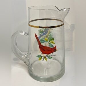 Blue Jay and Red Cardinal Martini / Juice Pitcher